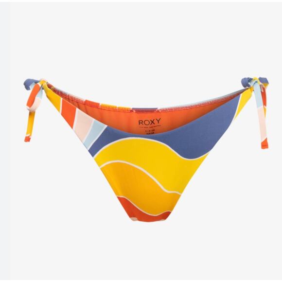 Roxy Cheeky High Leg Tie Side Bikini Bottom Palm Cruz XL NWT - Picture 4 of 5